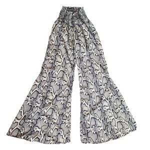 Show Me Your Mumu Animal Print Python Snake Skin Flare Palazzo Pants - Women's S